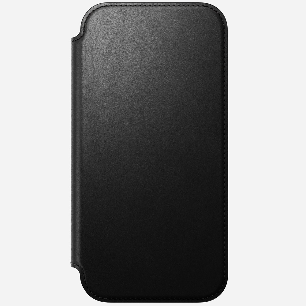 Передняя часть чехла Nomad Modern Leather Folio черного цвета